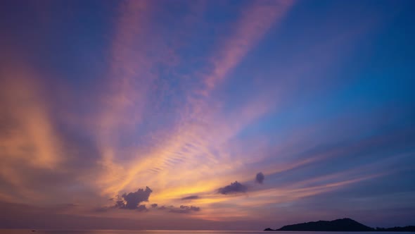 Time Lapse sunrise sky and Clouds flowing Amazing colorful clouds pastel sky