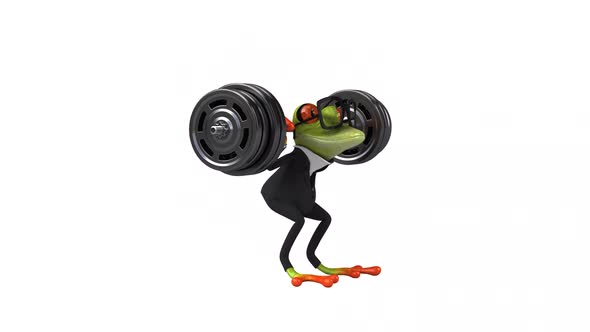 Fun 3D cartoon frog with the alpha channel included