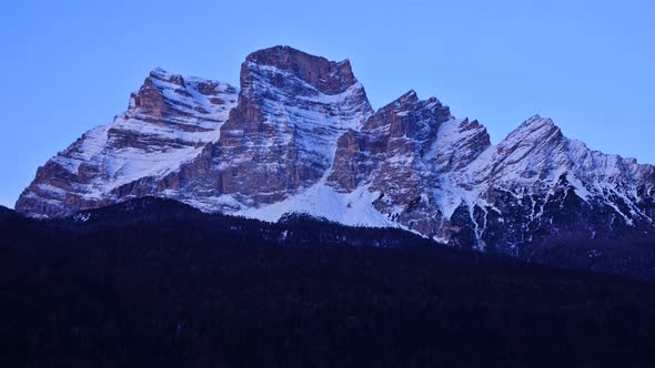 Sunrise in Dolomites Located in Northeastern Italy alt