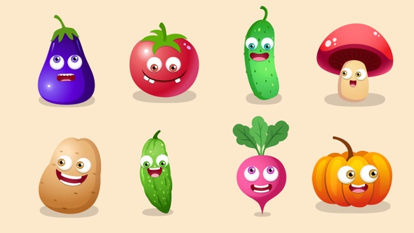 Cartoon Vegetables 1
