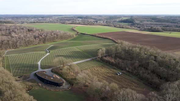Aerial View of Genappe of Walloon Brabant of Belgium