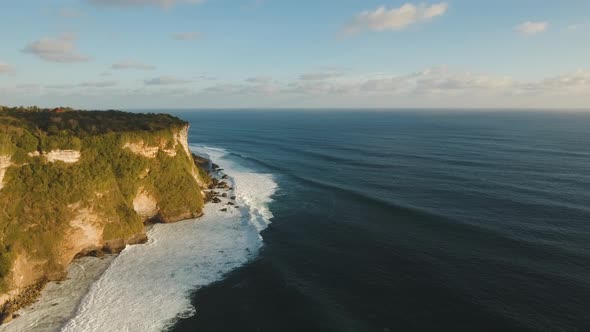 Rocky Coastline on the Island of Bali