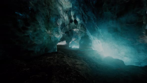 Interior Shot of Ice Glacier Cave