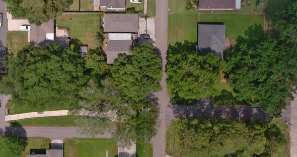 Birds eye view of homes in Lake Charles, Louisiana