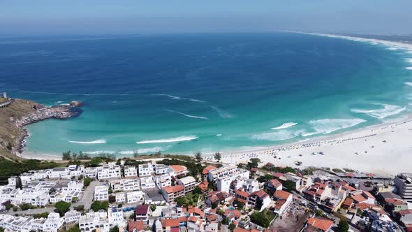 Stunning caribbean water of Coast city of Lakes Region of Rio de Janeiro Brazil