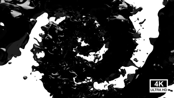 Spinning Twisted Ink Splash 4K alt