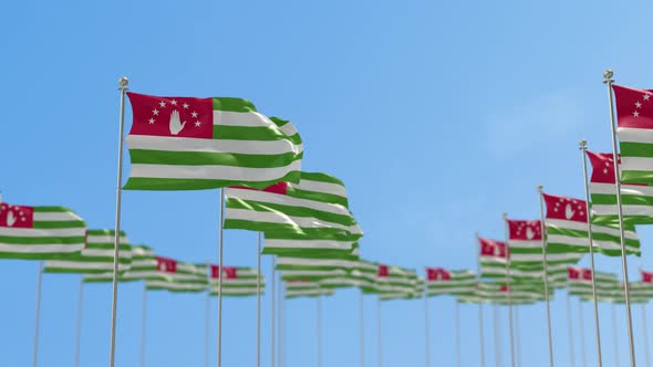 Abkhazia Row Of Flags Animation