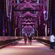 Pedestrian Bridge with Mood Lighting at Night - VideoHive Item for Sale