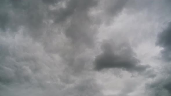 Storm Clouds Are Moving in Sky, Timelapse