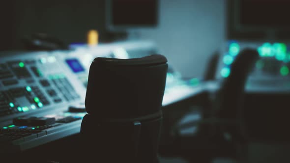 Empty Power Plant Control Room