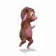 Brown Pig Dancing A Funny Dance Around Him on White Background - VideoHive Item for Sale