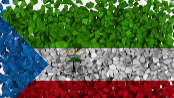 Equatorial Guinea Flag Breaking Rocks Transition alt