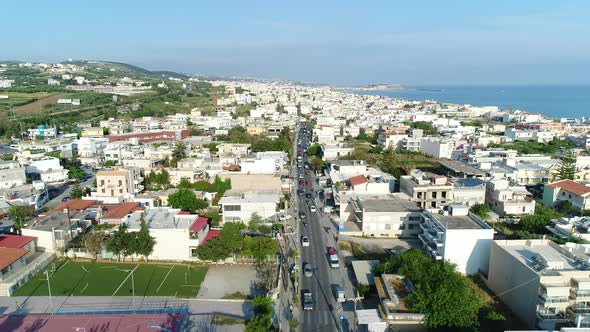 Aerial View a Beautiful Panorama of the European Seaside City