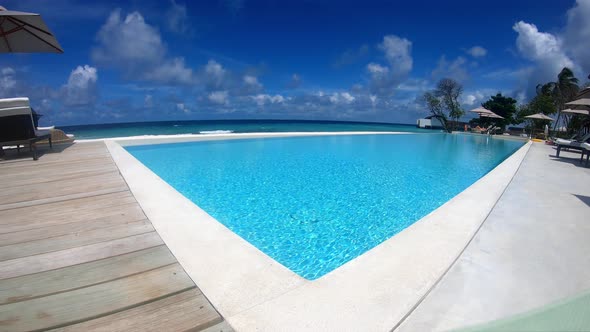 Holiday Pool Timelapse Beach Sun Blue Skies 