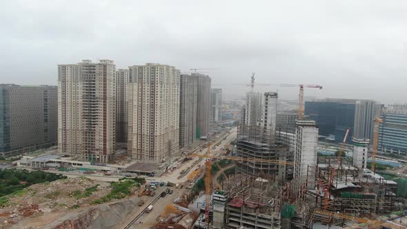 Hyderabad, India Housing Construction Montage