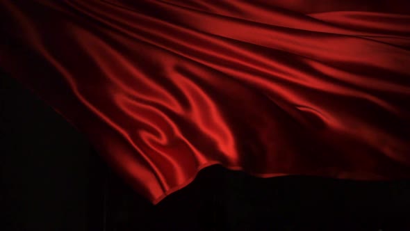 Red fabric, Slow Motion