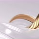 Wave-shaped abstraction in white and gold - VideoHive Item for Sale