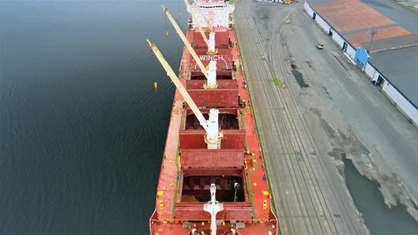 Cargo ship in terminal zone