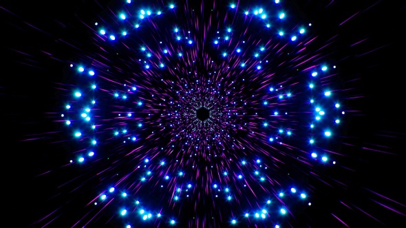 Blue Glitter Particles and Purple Light Streak Background Loop 4K