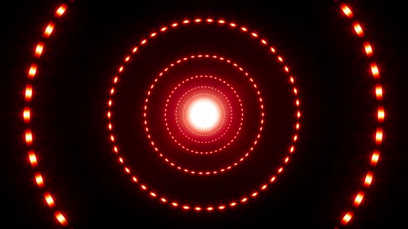 Red Light Glitter Circle 4K Loop