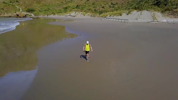 Running on the beach