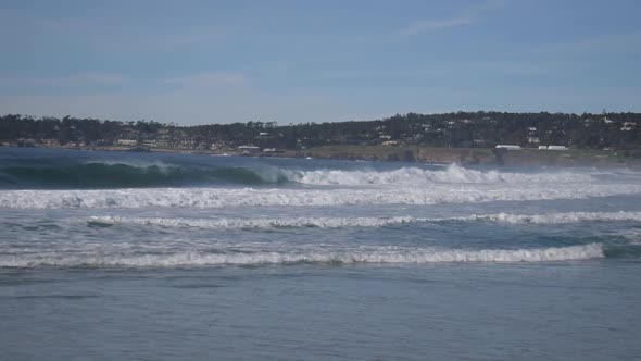 Waves along Carmel beach