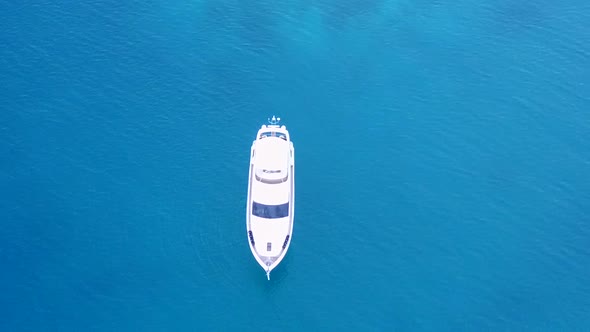 Drone sky of coast beach by blue sea and sand background