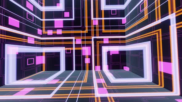 VJ Loop Animation of A Fantastic Neon Background