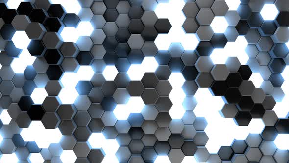 Hexagon Glowing Background 05