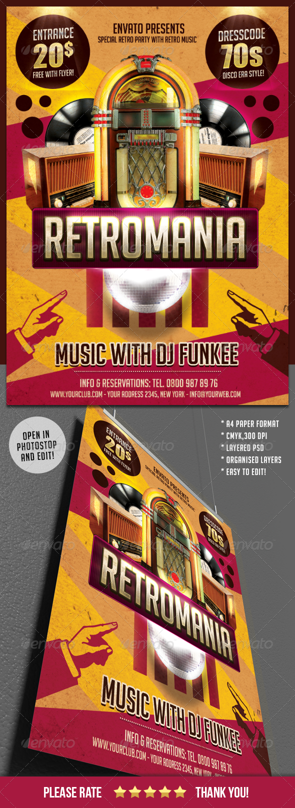 Jukebox Flyer Jukebox Graphics, Designs & Templates | GraphicRiver