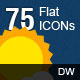 75 Flat ICONs (Weather) - GraphicRiver Item for Sale