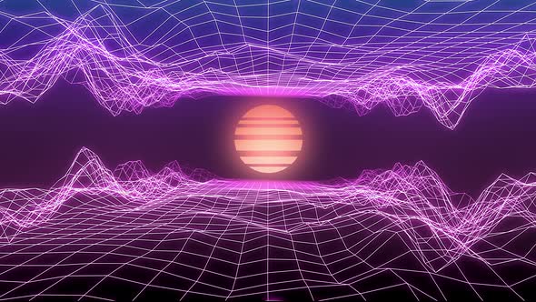 VJ 80s Retro Background  alt