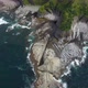 Aerial View of Cape Stolbchaty and Mendeleev Volcano on Background, Kunashir island, Russia. - VideoHive Item for Sale
