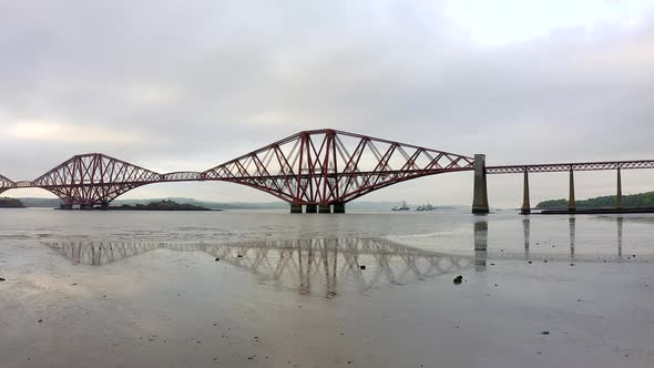 A Bridge Spanning the Forth of Firth in Edinburgh Scotland