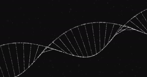 Animation of DNA structure against black background