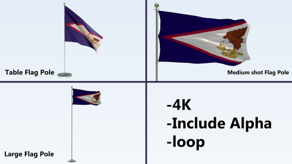 American Samoa Pole Pack 4k-Loop