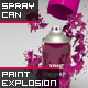 Real Graffiti Spray Can + Paint Splash Explosion - 3DOcean Item for Sale