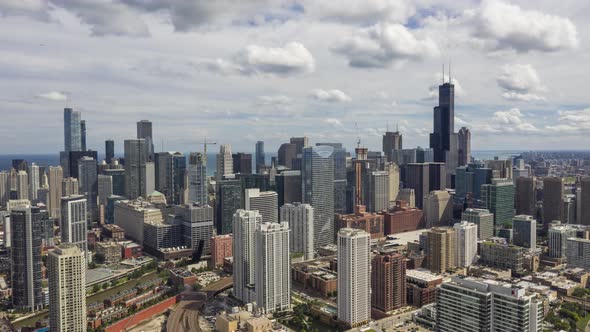 Aerial Time Lapse Chicago CItyscape