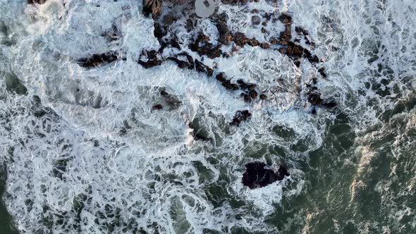 Dramatic Sea Texture  Aerial View Turkey Alanya