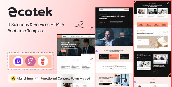 Ecotek - IT Solutions & Services HTML5 Bootstrap Template