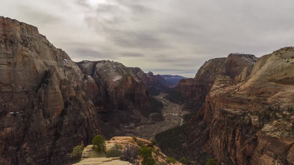 Zion Canyon From Summit of Angels Landing. Utah, USA