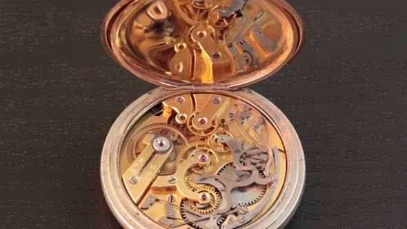 The Chronograph Movement On A Black Background 3