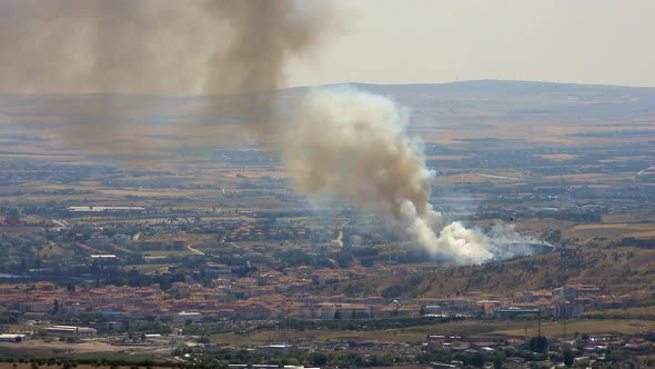 Smoke Rises From The Area After The Terrorist Attack