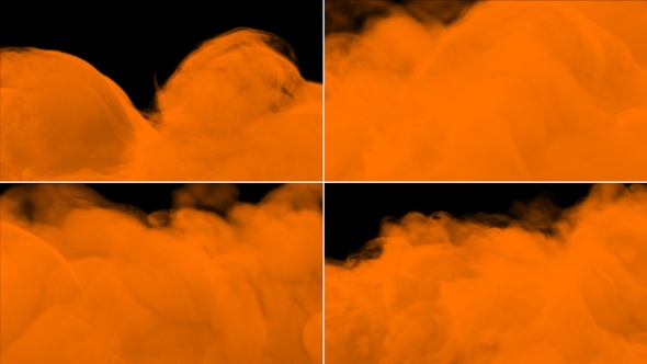 Flowing Puff Orange Color Smoke