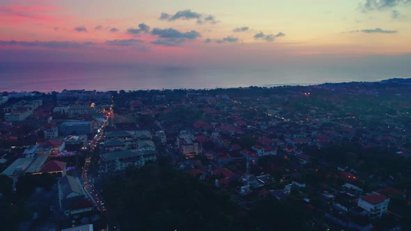 Evening City On The Ocean