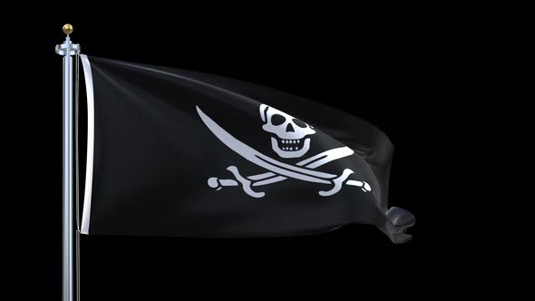 Pirate Waving Flag 