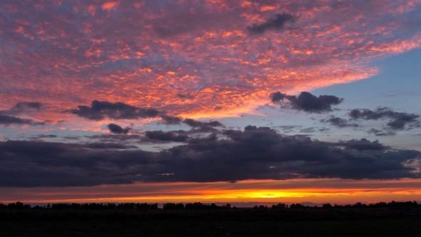 Sunset over the Field Time Lapse (2-Pack)