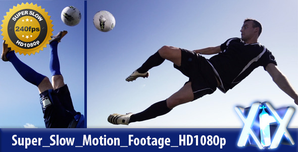 Soccer Player Kicking Ball Mid-Air