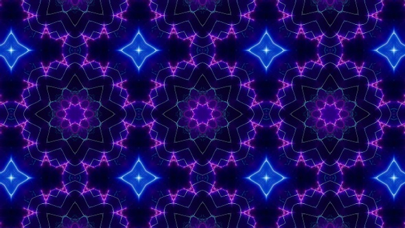 Vj Purple Kaleidoscope Light Loop 4K 13