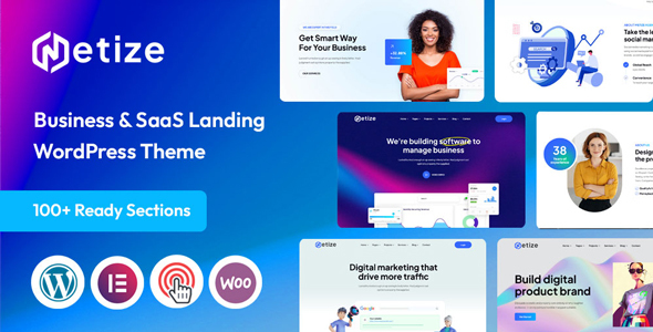 Metize – SaaS, Startup & Landing Page WordPress Theme